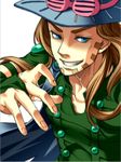  blue_eyes gyro_zeppeli jojo_no_kimyou_na_bouken long_hair male_focus nohko solo steel_ball_run 