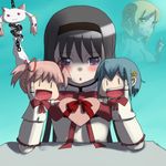  akemi_homura bad_id bad_pixiv_id black_hairband blonde_hair blue_hair blush box breasts chain chained character_doll cometch drill_hair hairband hand_puppet heart-shaped_box kaname_madoka kyubey mahou_shoujo_madoka_magica miki_sayaka mitakihara_school_uniform multiple_girls nude pink_hair projected_inset puppet school_uniform small_breasts sparkle thumbs_up tomoe_mami upper_body valentine |_| 