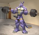  2008 balls braford digimon dragoneer_(character) erection exercise male muscles penis scalie sheath solo weightlifting 