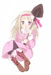  axis_powers_hetalia blonde_hair boots coat genderswap hairband long_coat long_hair purple_eyes russia_(hetalia) shovel worktool 