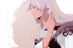  anime_coloring armor bad_id bad_pixiv_id facial_mark fingernails fur hexagon inuyasha jet-x long_fingernails male_focus pointy_ears sesshoumaru solo white_hair yellow_eyes 