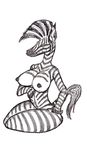  big_breasts breasts equine female horse mare mpcaap pinup solo stripes zebra 
