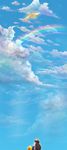  bird cloud day gen_1_pokemon gen_2_pokemon hat highres ho-oh long_image pikachu pokemon pokemon_(anime) pokemon_(creature) rainbow satoshi_(pokemon) sky sparkle tall_image yuki_(popopo) 