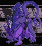  anal anal_penetration black_cum cum dickgirl dragon enth firekitty hi_res intersex male messy multi_cock multiple_arms penetration purple scalie scat tail_cock taur tentacles 