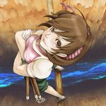  brown_eyes brown_hair crossed_arms female full_body gensou_suikoden gensou_suikoden_ii gloves hairband looking_up nanami nanami_(suikoden) nunchucks outdoors short_hair shorts solo son_(pixiv188718) suikoden suikoden_ii 