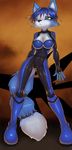  anthro canine cleavage female fox krystal skin-tight_suit solo star_fox tailsrulz video_games 