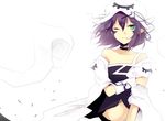  bad_id bad_pixiv_id gmanee green_eyes hat merry_nightmare midriff navel one_eye_closed pointy_ears purple_hair ribbon short_hair solo tears yumekui_merry 