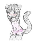  blue_eyes blush cat crossdressing cute erection feline feminine girly hair looking_at_viewer male negligee nipples panties penis piercing sasha short_hair skimpy solo standing tail thighs trap trix_the_cat underwear wide_hips 