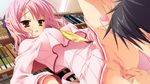  blush censored game_cg kobuichi muririn nopan pink_hair pussy seifuku tenshinranman tokiwa_mahiro vibrator 