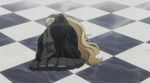  animated animated_gif blonde_hair checkered gosick gothic_lolita lolita_fashion long_hair lowres rolling solo victorica_de_blois 