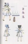  alternate_costume banpai_akira character_sheet cirno concept_art dress koumajou_densetsu multiple_views pixel_art scan sundress touhou turnaround 