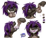 big_balls castration ferret gore guro hair juicy kuma_kun male mammal mustelid palette plain_background purple purple_hair solo tongue vore what white_background 