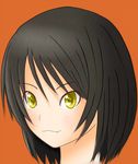  :3 bad_id bad_pixiv_id black_hair blush face fang mirai_(sax) original smile solo yellow_eyes 