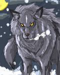  black_sclera breath canine fenrir mammal moon norse_mythology solo wolf yellow_eyes 