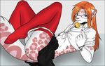  accelo accelo_(character) collar crossdressing cute feline glasses heterochromia looking_at_viewer male panties snow_leopard solo stockings underwear 