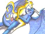  ayame_emaya breasts dragon female male penis raised_tail scalie sex straight tail wings 