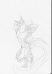  dragon grin male megan muscles nude pointy_ears presenting reptile scalie sketch solo spikes standing tail 