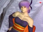  2d 3d ayane ayane_(doa) dead_or_alive kunoichi ninja purple_hair tecmo 