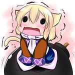  animal_ears blonde_hair bomb cat_ears cat_tail chibi extra_ears hoshizuki_(seigetsu) kemonomimi_mode mizuhashi_parsee open_mouth puru-see scarf solo tail touhou trembling 