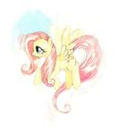  equine female feral fluttershy_(mlp) flying friendship_is_magic fur hair horse mammal my_little_pony pegasus pink_hair plain_background pony solo unknown_artist white_background wings yellow yellow_fur 