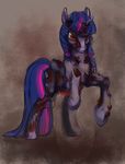  equine female feral friendship_is_magic hair horn horns horse mammal my_little_pony plague pony red_eyes solo twilight_sparkle_(mlp) two_tone_hair undead unicorn unknown_artist zombie 