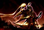  baku_(bakunooekaki) cloak glowing glowing_eyes monster_hunter monster_hunter_portable_3rd solo sword weapon 
