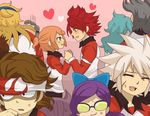  atsuishi_shigeto barazono_han hagakure_koutarou hasuike_an heart hearts honba_geki inazuma_eleven inazuma_eleven_(series) nagumo_haruya neppa_(inazuma_eleven) netsuha_natsuhiko nitou_honoka ooiwa_kurando saiden_jou_seung satou_kazuo soccer_uniform sportswear tyababa 