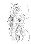  claws dragon grin horns male megan muscles nude reptile scalie solo standing tail wings 