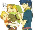  black_eyes blonde_hair blue_eyes blue_hair fire_emblem fire_emblem:_souen_no_kiseki hat headband ike link lucas male_focus mother_(game) mother_3 multiple_boys nikayu pointy_ears quiff smile super_smash_bros. the_legend_of_zelda the_legend_of_zelda:_the_wind_waker the_legend_of_zelda:_twilight_princess toon_link 