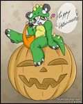  &hearts; costume cute female fursuit halloween lizard panda pumpkin scalie solo sukebepanda 