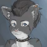  animated bearbun cat collar cute feline male mohawk piercing solo 