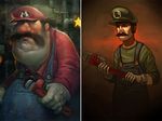  fat luigi mammal mario mario_bros nintendo not_furry obese overweight unknown_artist video_games what wrench 