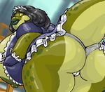  bbw big_butt big_lips breasts butt chubby female huge_butt maid maid_uniform overweight panties scalie solo underwear vdisco 