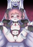  black_sclera blue_skin blush breasts corruption dark_persona fangs icelee kaname_madoka mahou_shoujo_madoka_magica nipples pussy smile tentacle 