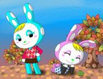  animal_crossing black_eyes blonde_hair blush bunny chrissy doubutsu_no_mori eyelashes francine nintendo rabbit 