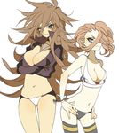  bad_id bad_pixiv_id blue_eyes breasts brown_hair cleavage crossed_arms drill_hair genda_koujirou genderswap genderswap_(mtf) hand_on_hip inazuma_eleven inazuma_eleven_(series) large_breasts long_hair medium_breasts multiple_girls panties pink_hair takanashi_shinobu thighhighs tsumi_guilty underwear 