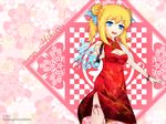  aizawa_hikaru blonde_hair blue_eyes chinese_dress tagme 