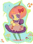  butterfly doubutsu_no_mori fishing_rod flower nintendo pink_hair player_1 villager_(doubutsu_no_mori) 