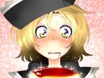  blonde_hair blush drooling face food harusame_(unmei_no_ikasumi) lunasa_prismriver pudding solo touhou yellow_eyes 