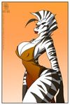  anthro avoid_posting big_breasts breasts conditional_dnp dress equine female friday horse huge_breasts jollyjack mammal solo stripes voluptuous wide_hips zebra 