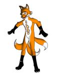  fox human living_costume male mammal plain_background rei98 solo transformation white_background 