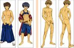  abs ass card_captor_sakura character_request chest code_geass crossover gouryu kururugi_suzaku li_syaoran li_xiaolang male male_focus multiple_boys muscle nude pecs penis standing tan tanline topless tsubasa_chronicle uncensored undressing yaoi 