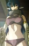  animal_ears blue_eyes blue_hair bra chain collar female hair hentai karura long_blue_hair long_hair looking_at_viewer necklace panties screencap soft solo standing underwear undressing unknown_artist utawarerumono 