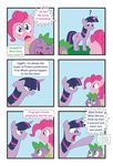  blue_eyes comic dragon equine female friendship_is_magic green_eyes horns horse male my_little_pony pink_hair pinkie_pie_(mlp) pony purple_eyes spike_(mlp) text twilight_sparkle_(mlp) two_tone_hair 