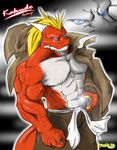  blue_eyes claws dragon fangs horns male muscles reptile scalie solo standing tail timberwolfmax 