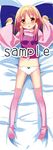  bad_id bad_pixiv_id blonde_hair blush dakimakura full_body lying moriya_suwako no_pants on_back panties print_panties sample shige short_hair solo thighhighs touhou underwear white_panties yellow_eyes 