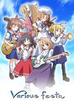  ahoge air arcueid_brunestud artist_request artoria_pendragon_(all) clannad crossover fate/stay_night fate_(series) flute furukawa_nagisa guitar hakurei_reimu higurashi_no_naku_koro_ni instrument kamio_misuzu multiple_girls pantyhose ponytail ryuuguu_rena saber sweater touhou trumpet tsukihime violin 