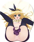  ass_mousepad blonde_hair isurugi_mio lowres mm! mouse_pad mousepad school_uniform upskirt 