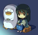  bad_id bad_pixiv_id black_hair brown_eyes chibi elizabeth_(gintama) gintama katsura_kotarou nuriko-kun tea tired 