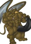  avian balls beak big_balls erection grin gryphon hyper male masturbation muscles nude penis presenting solo standing tail unknownwolf wings yellow_eyes 